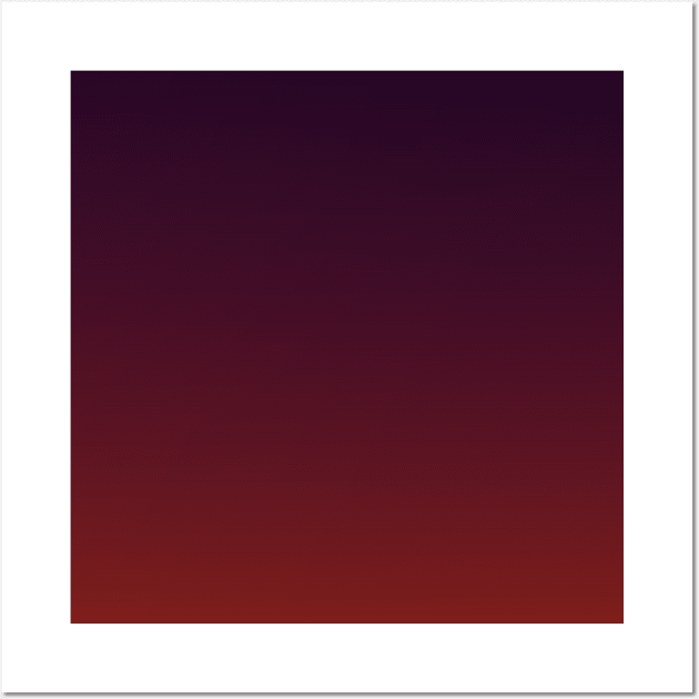 Dark Purple and Dark Red Gradient. Wall Art by ColorKingdom